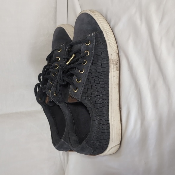 Sperry Anchor Plushwave Croc Suede Sneaker Navy Blue Lace-Up Size 7 - Picture 3 of 6